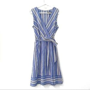 Roz & Ali Periwinkle Striped Dress